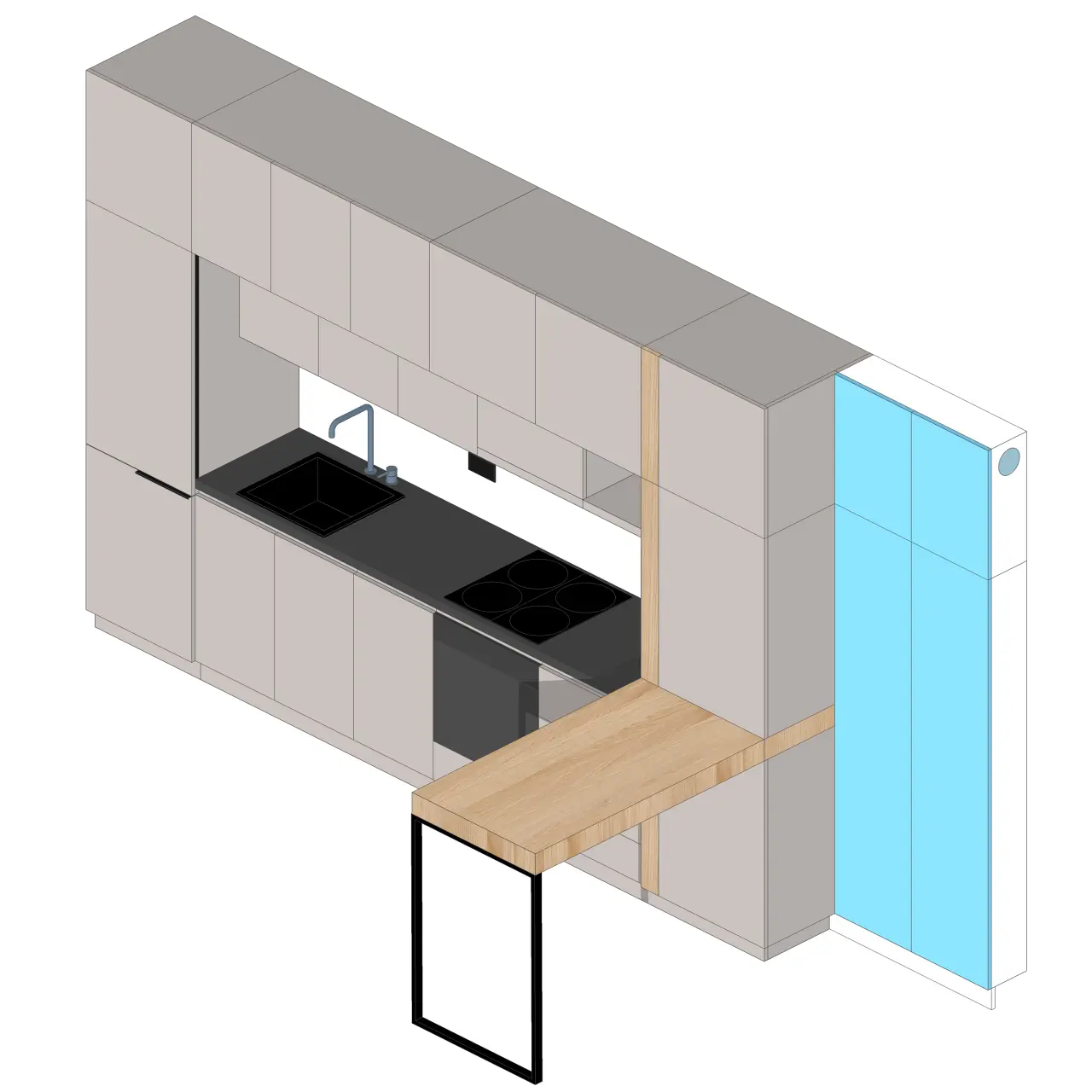 Kuhinja po meri 3d projektovanje 3 - Akcent Nameštaj